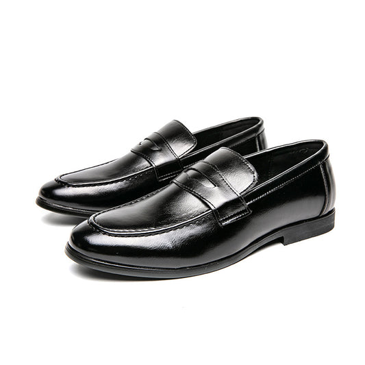 Men's Black Leather Loafers