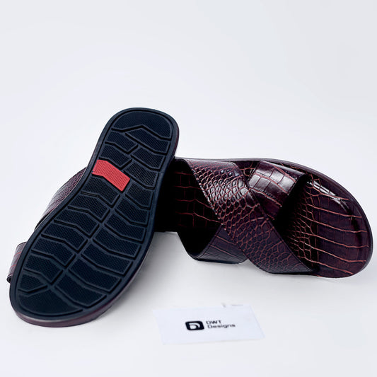 Dwt Designs Crocodile Skin Men's Slides
