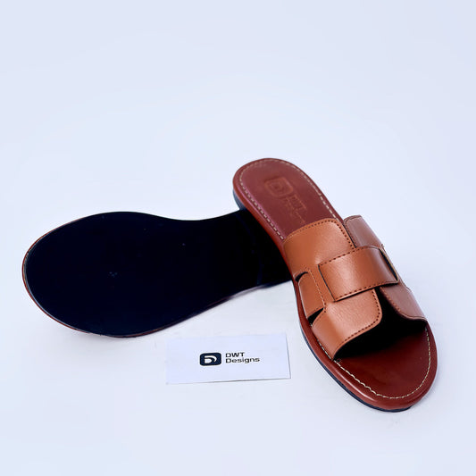 Dwt Designs Cover Twist Women's Slides - Brown