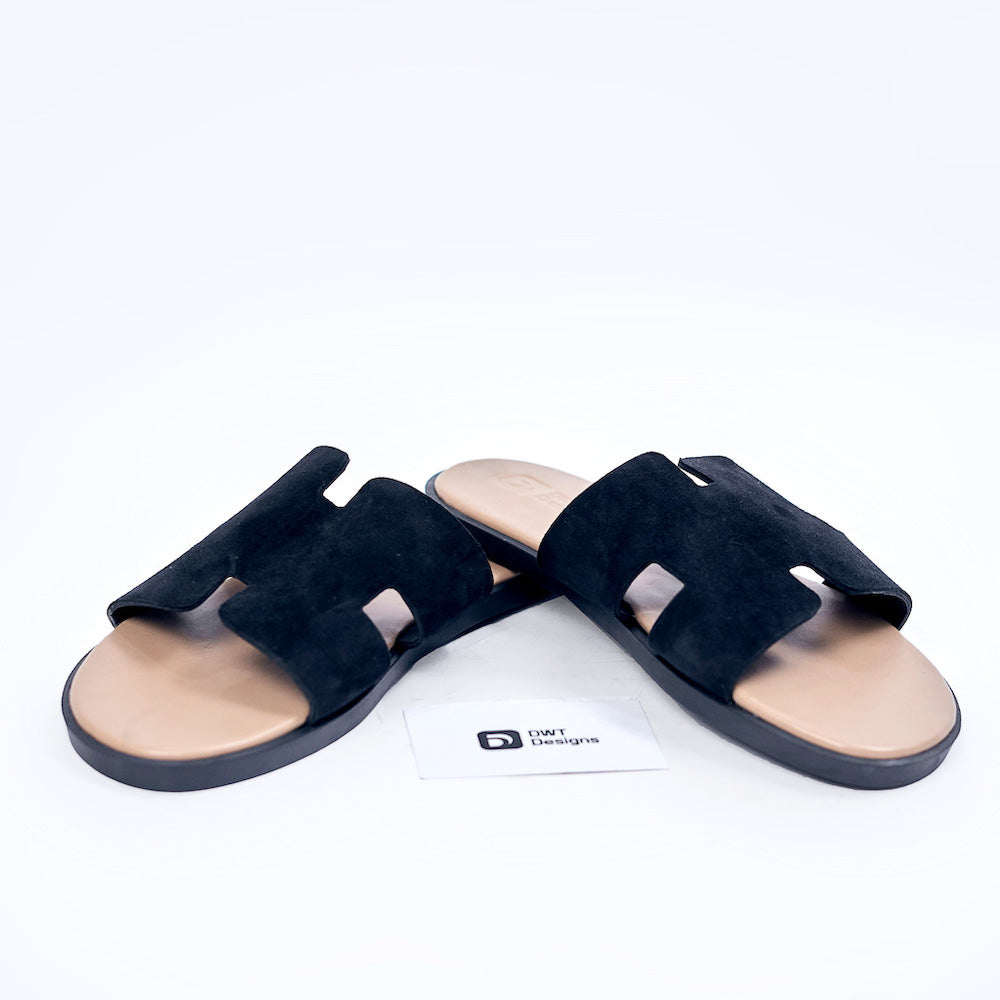 Dwt Designs Suede Cover Slides - Black