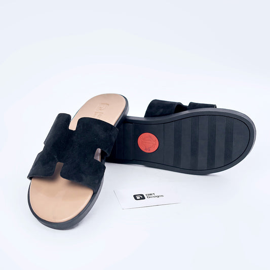 Dwt Designs Suede Cover Slides - Black