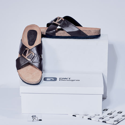 Dwt Designs Birkenstock Men's Slides - Brown