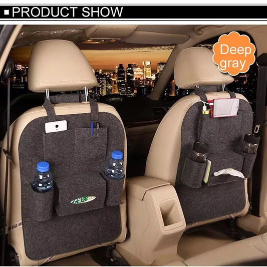 (2Pcs) Multifunction Baby Backseat Organizer - Gray Color