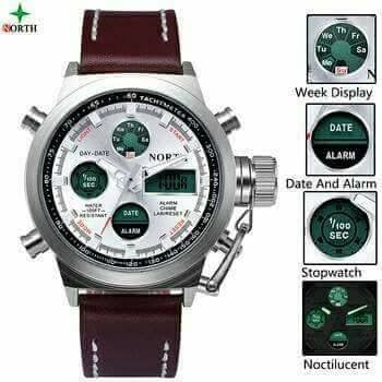 North Luxury Leather Watch - Brown