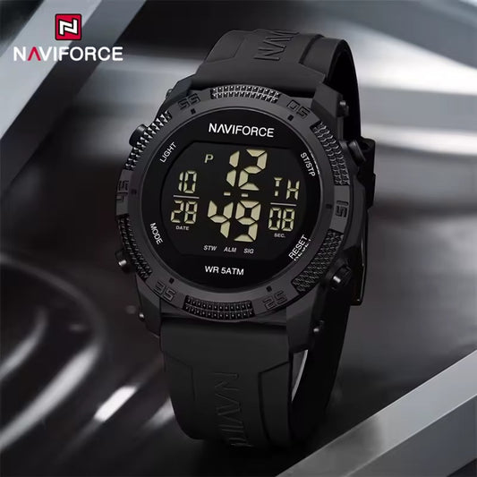Naviforce Men's Digital Waterproof Watch - Black