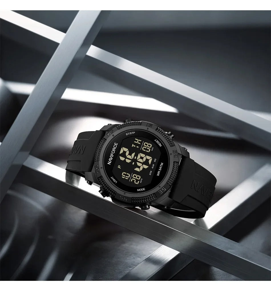 Naviforce Men's Digital Waterproof Watch - Black