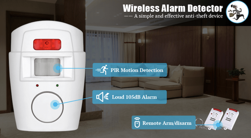 Anti-theft Motion Detector Wireless Alarm System
