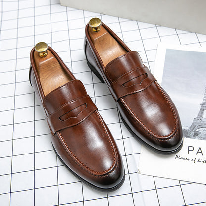 Men's Brown Leather Loafers