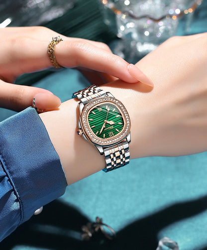 CX Women's Watch with Bracelet - Green Face