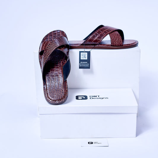 Dwt Designs Crocodile Skin Men's Slides