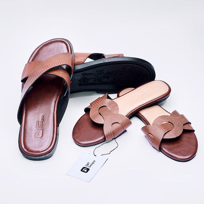 Dwt Designs Couple’s Slides – Coffee Brown