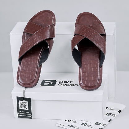Dwt Designs Crocodile Skin Men's Slides