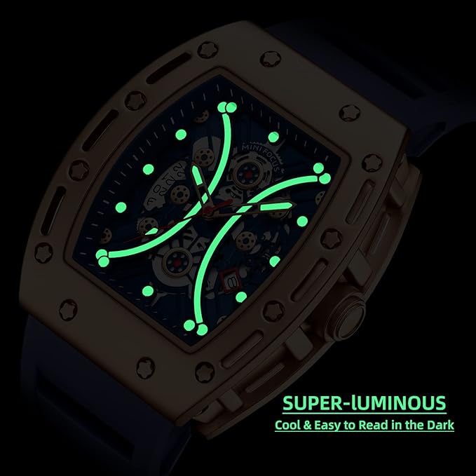 MF Luxury Men's Quartz Watch - Blue & Gold