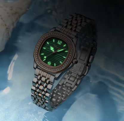 CX Women's Watch with Bracelet - Green Face