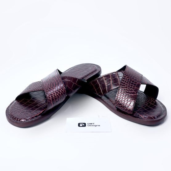 Dwt Designs Crocodile Skin Men's Slides